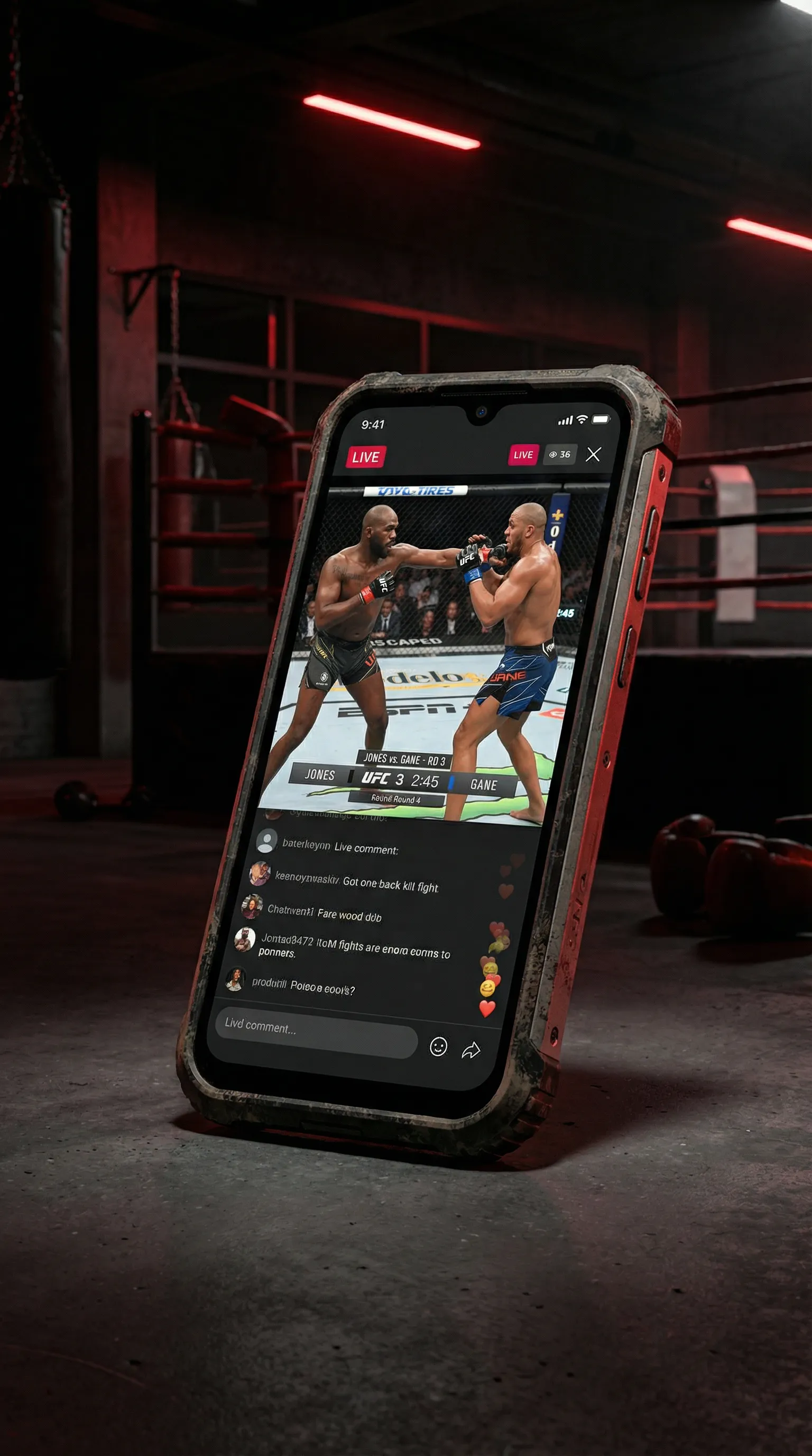 beat365娱乐 移动端APP格斗直播界面